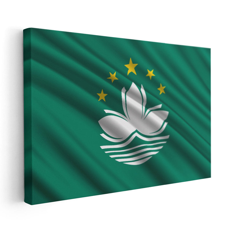 «Macau Flag Waving», reproduction d'art sur toile, H 40 po x l 60 po