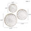Ensemble de 3 décorations murales en bois sculpté blanc vieilli