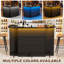 Bar moderne en forme de U à 3 niveaux avec lumières DEL et porte-verres à pied, noir-1272630548