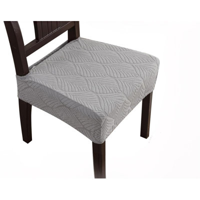 Housses de siège imperméables et extensibles, chaise de salle à manger pour 4 ensembles de housses de chaise lavables amovibles, housses arrière, gris clair