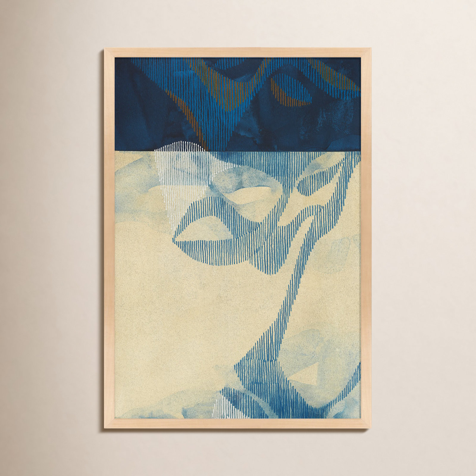 Far North 3 by Jacques Pilon, 20" H x 14" W x 1.25" D, Brown Framed