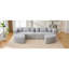 Gris désossé - Combiné avec une forme personnalisable, des modules incurvés et une assise confortable pour un canapé modulaire relaxant unique, tissu doux-1369486477-1369486476