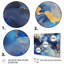 Décoration murale abstraite bleue et dorée de luxe VI - Fractales-1522667829-1522667827