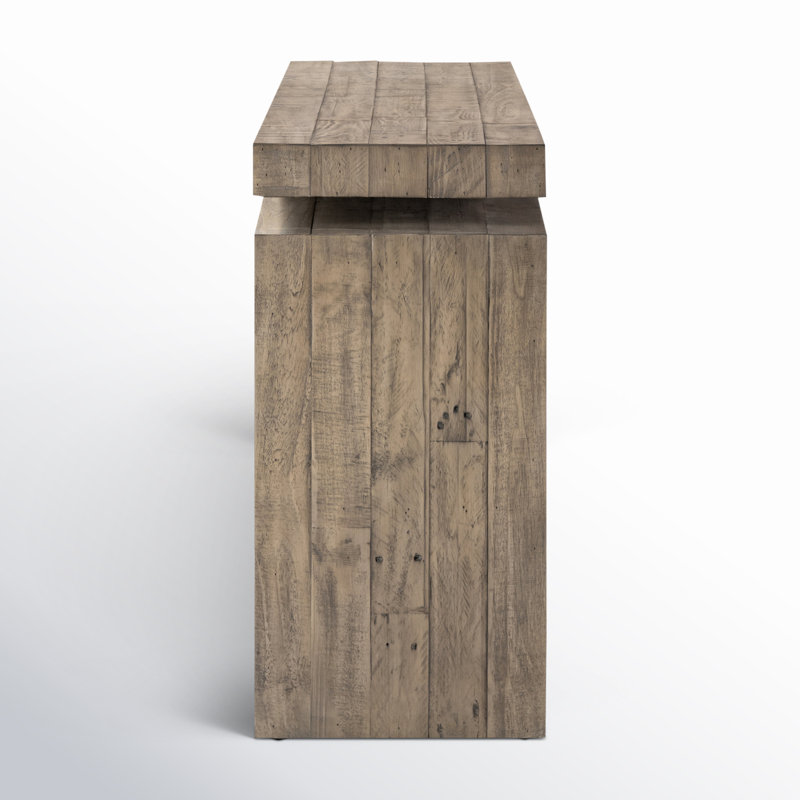 Matthes Solid Wood Console Table, Weathered Wheat, 30.75" H x 94" W x 15" D