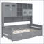 Lit de jour simple en bois avec 2 tiroirs et armoire et tablette tout-en-un-844804106