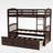 Tanvir Kids Twin Over Twin Bunk Bed with Trundle with Drawers-934745237