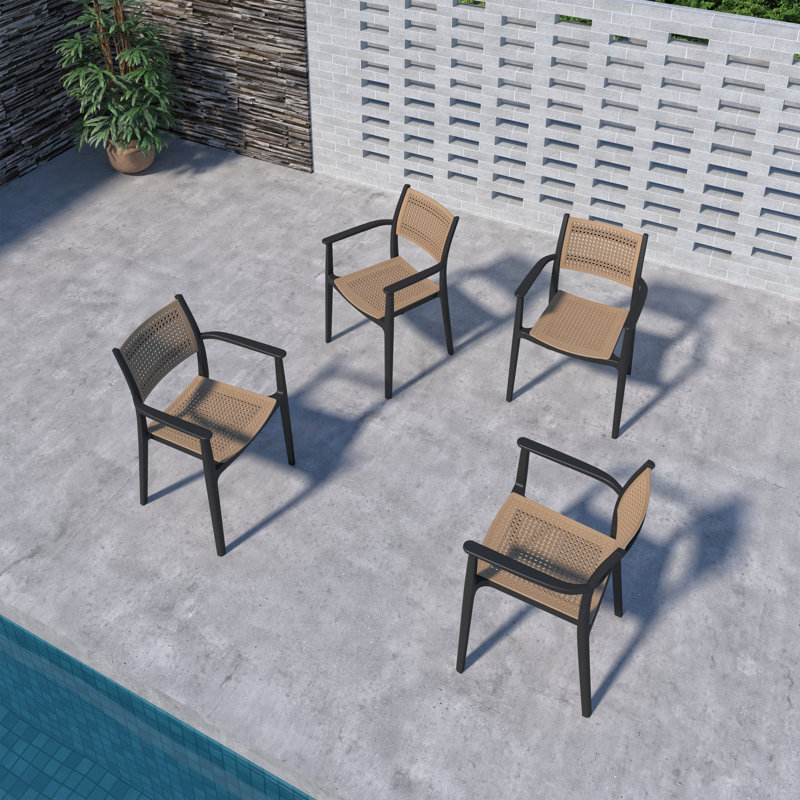 Stackable Resin Patio Dining Chair