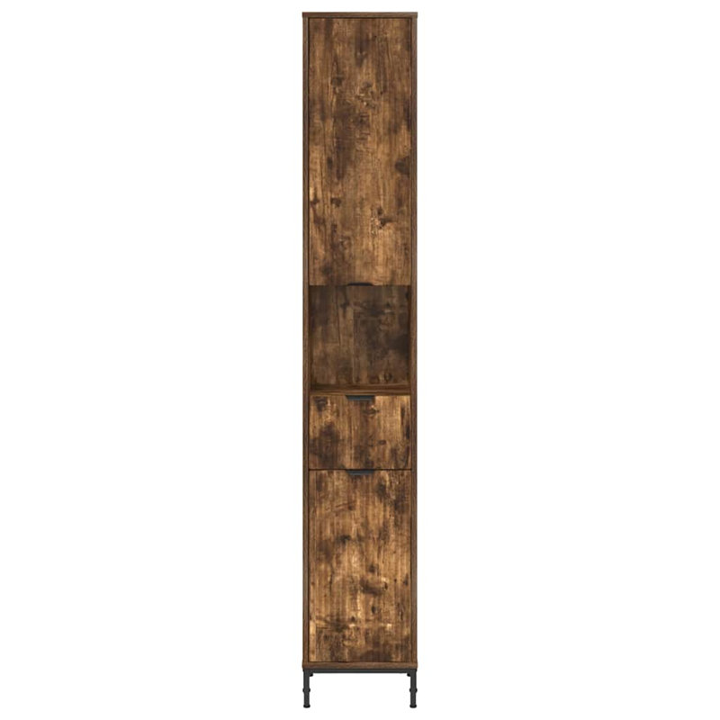 Freestanding Standard Bathroom Storage, Smoked Oak
