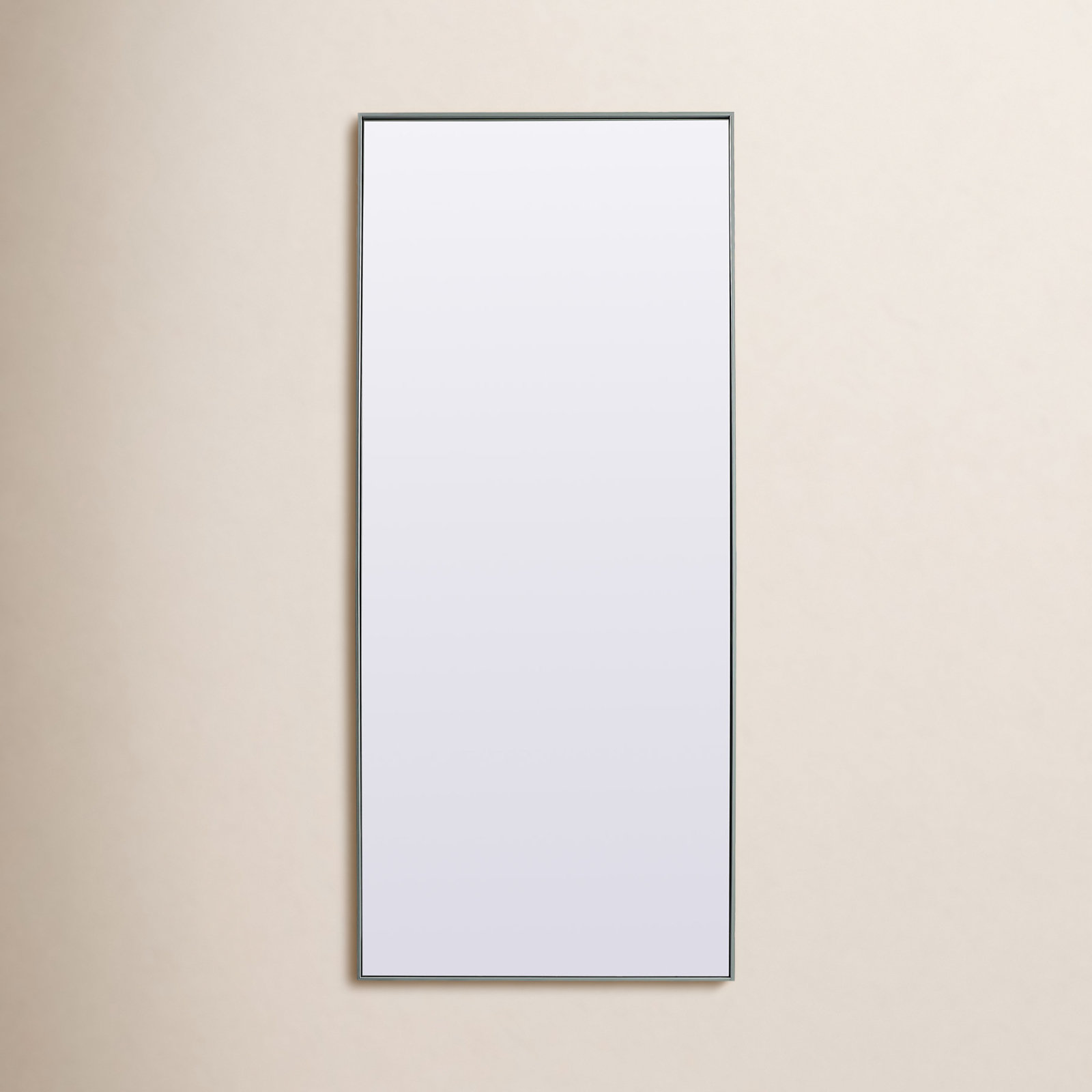 Sabine Metal Rectangle Floor Mirror, 72" x 30", Silver
