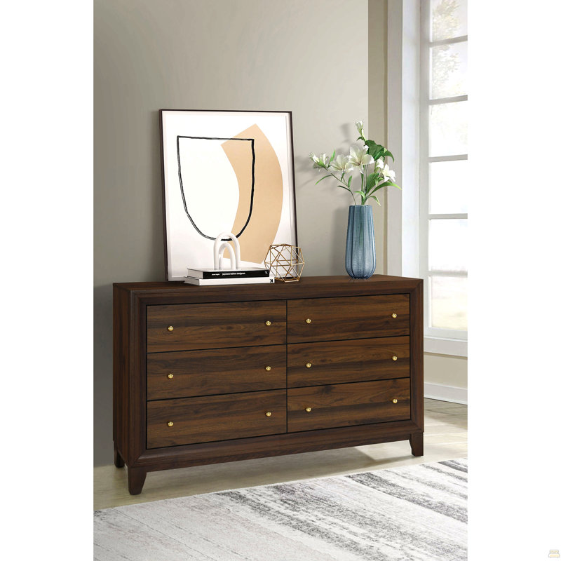 Commode 6 tiroirs Noyer