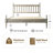 Wichita Queen Size Bed Frame with Headboard & Footboard, Solid Wood Platform Bed, 12 Strong Slatted with Metal Legs, Slip-Free & Noise-Less, Weathered Gray Oak Finish-265447943-265447960