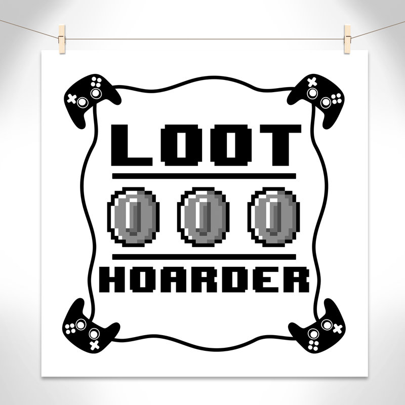 Impression sur papier Loot Hoarder Kids, H 36 po x l 36 po x P 1 po, Papier