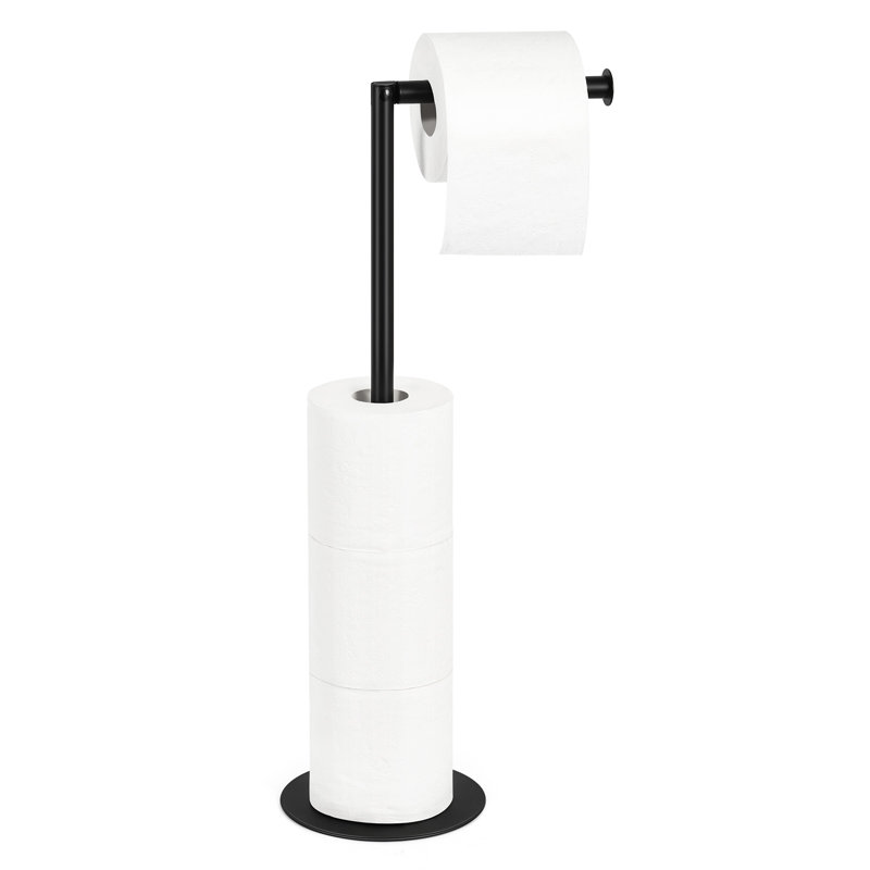 Porte-papier hygiénique sur pied en métal