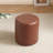 11.8In Small Round Faux Leather Upholstered Ottoman-120539211