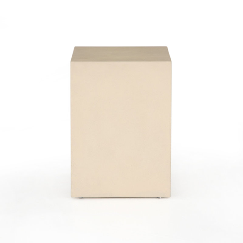 Hugo End Table, Parchment White