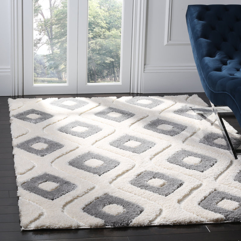 Ashburnham Olympia Shag Performance Geometric Rug, Rectangle 6'7" x 9'2"
