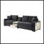 Canapé modulaire moderne avec accoudoirs de rangement, console centrale et coussins moelleux pour un salon confortable-894997262