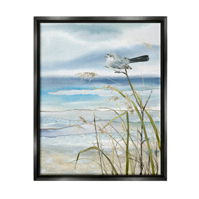 Oiseau et plage abstraite par Carol Robinson