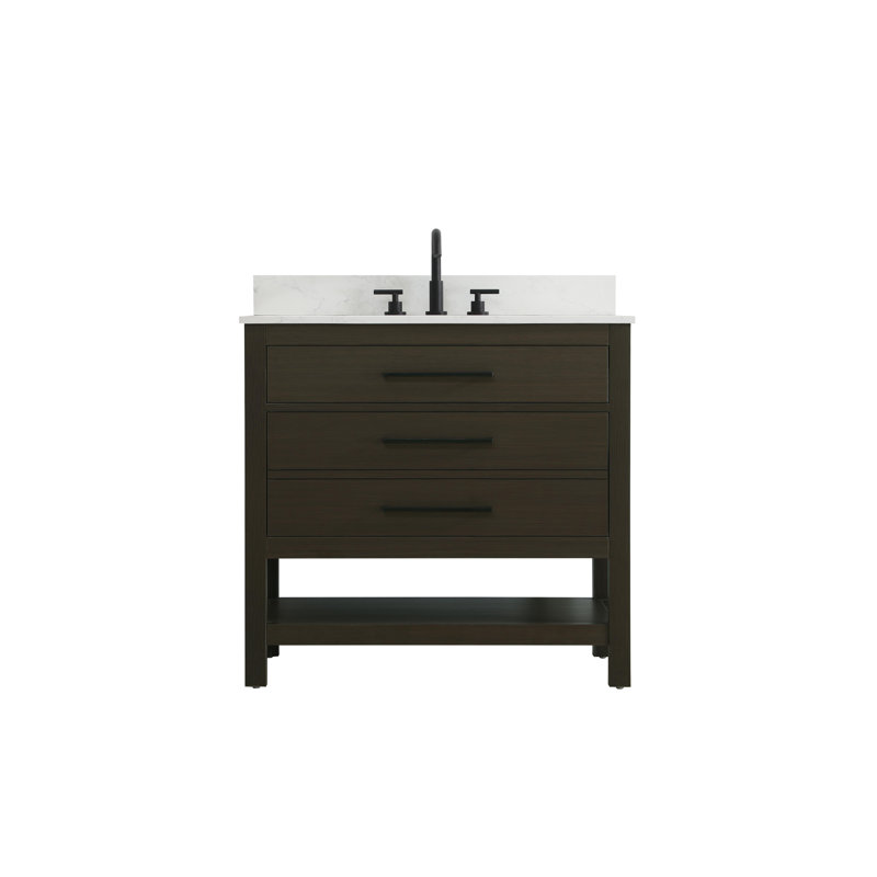 Meuble-lavabo simple 36 po_Moderne_VF60536-BS, Brun moka