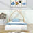 Vimbai Twin Size Wood House Bed with Slats Support-1691237119