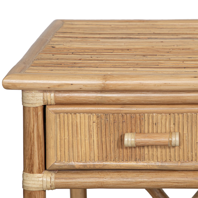 54'' Wide 3 Drawer Rattan Wood Sideboard, Natural