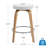 Kaidynn 26 '' Swivel Upholstered Counter Stool with Wood Frame-925806266