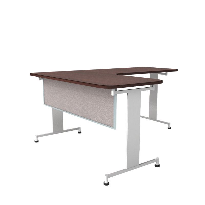 Panneau d'intimité de bureau à 1 panneau Avalos Acoustical, Sombre, Aluminium, H 18 po x l 66 po x p 0,63 po