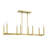 Marbleton 8 - Light Steel Dimmable Linear Chandelier UL Certified-111814282