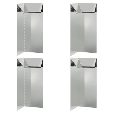 25 cm H x 10 cm W Galvanised Steel