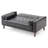 Elegant Black Loveseat With Versatile Bed Feature
