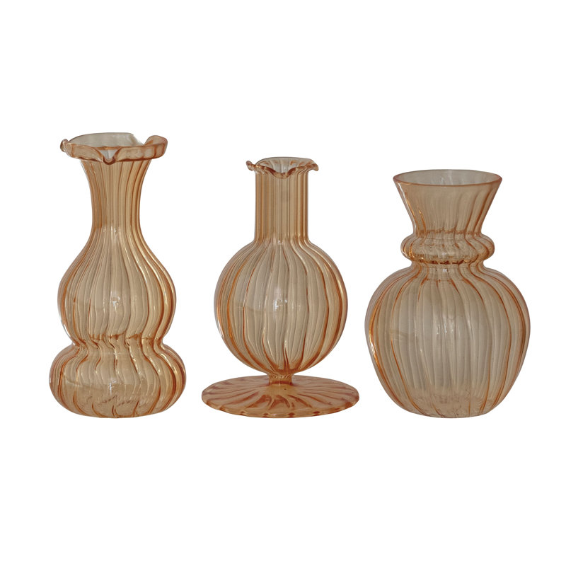 Hand-Blown Glass Vase Set