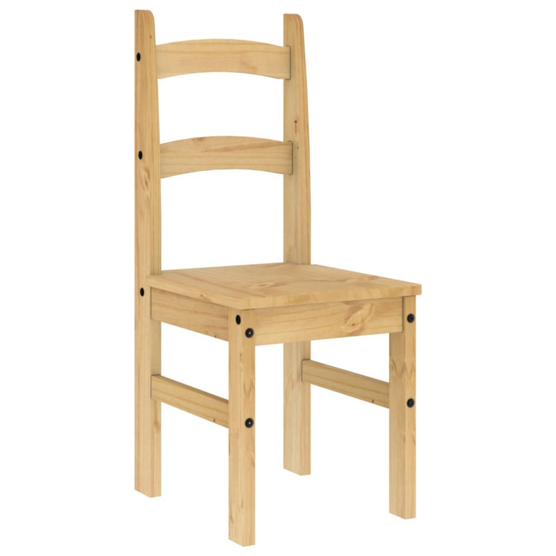 Wogina 45cm H Solid Wood Side Chair, Brown, white and pink
