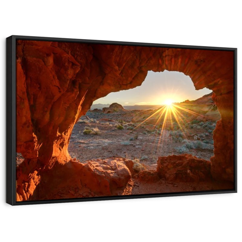 Nature «Red Rock Canyon Sunrise Wall Art», H 27 po x l 40 po