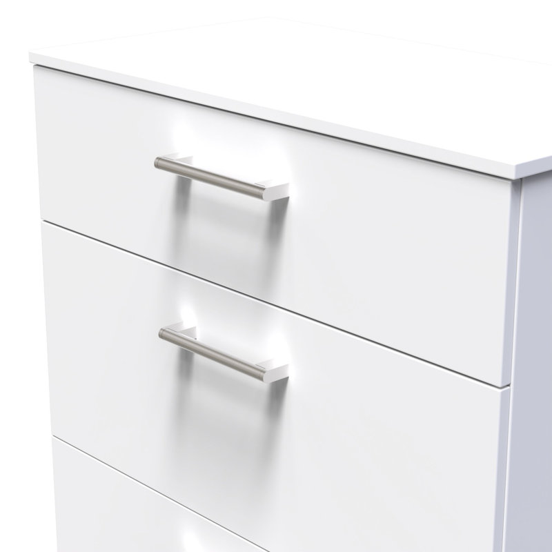 Fully Assembled Bartly 3 Piece Bedroom Set, White Matte