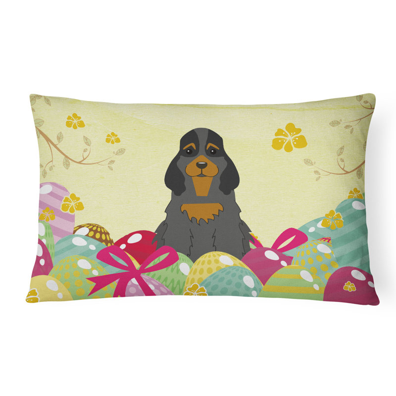 Coussin lombaire épagneul de l’oeuf de pâques, Noir / brun clair