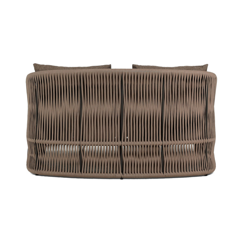 Porto Outdoor 2 - Seat Patio Daybed, Ellor Brown/Bronze