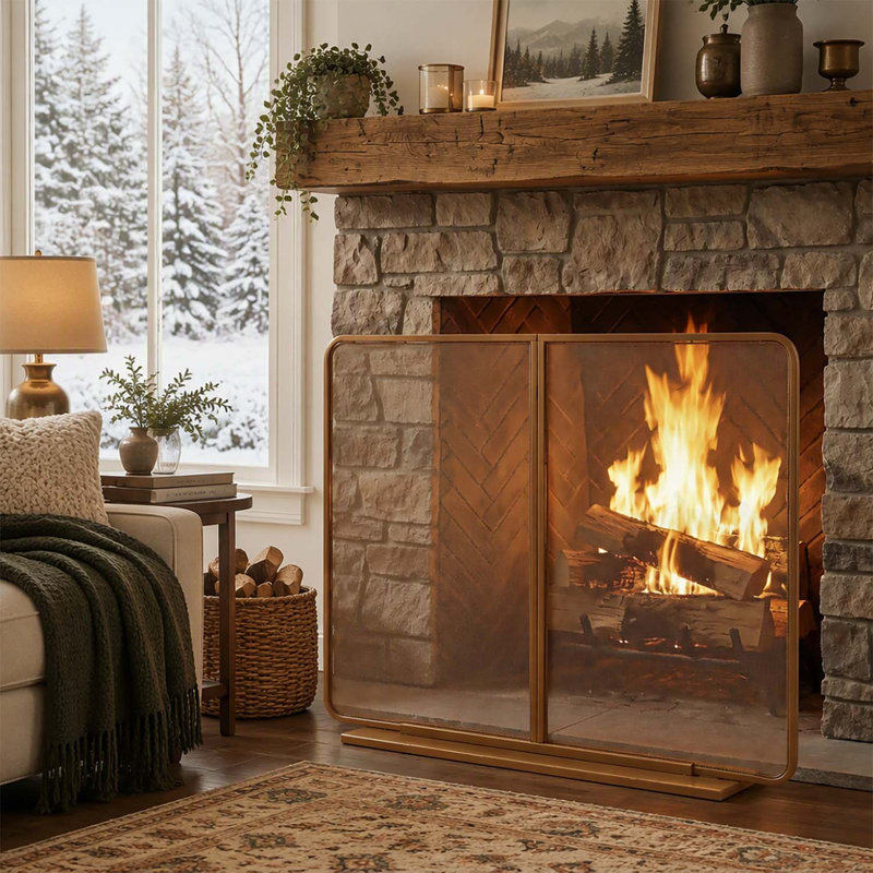 Iron Fireplace Screen