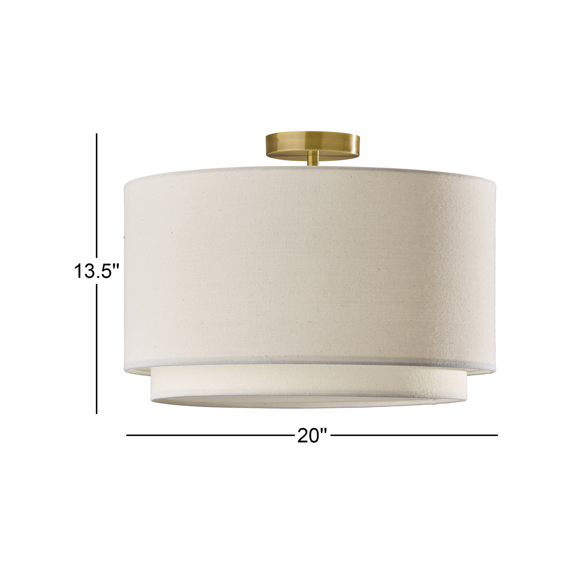 Finley Single Light Poly-Blend Semi Flush Mount