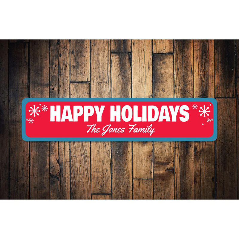 Plaque en aluminium Happy Holiday, H 4 po x l 18 po x P 0,04 po