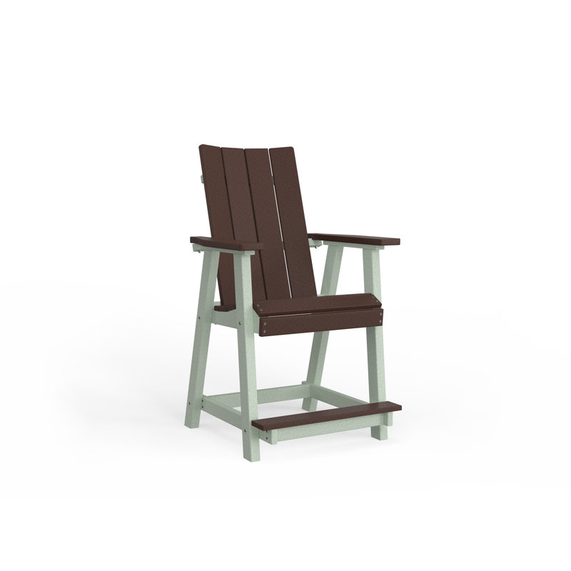 SOL Outdoor Bar Stool, Black, Chocolate Brown