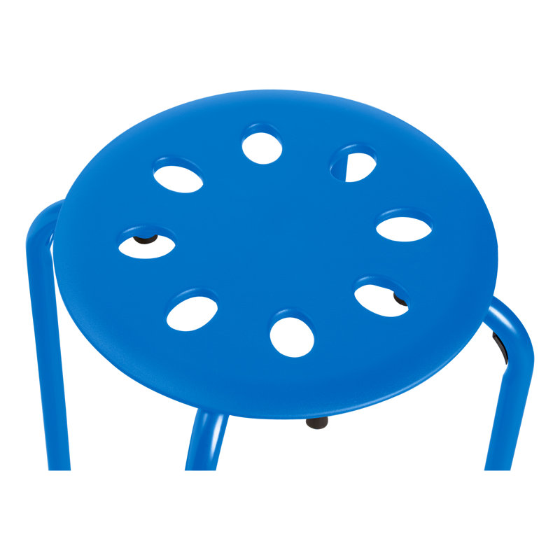Assorted Color Plastic Stackable Office Stools, Set of 5