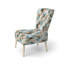 Fauteuil d'appoint moderne bleu sarcelle et cristal extravagant Glamour - Glamour rembourré