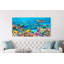 Sea Turtle And Fish, Maldivian Coral Reef - Wrapped Canvas Print-257235242