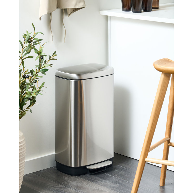Pedal Waste Bin 30 L ECOCOLLECT Metal, Silver
