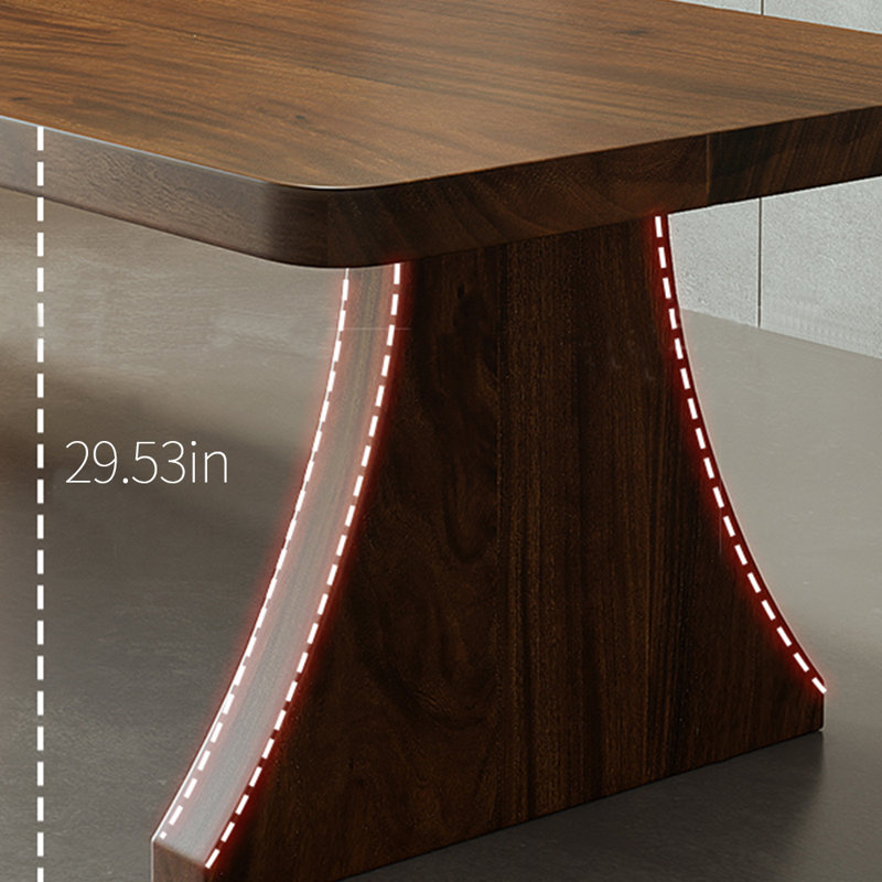 Solid wood walnut dining table set