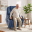 Fauteuil inclinable électrique de 25,2 po de largeur à deux moteurs avec vibrations et chaleur, similicuir respirant-1793090445