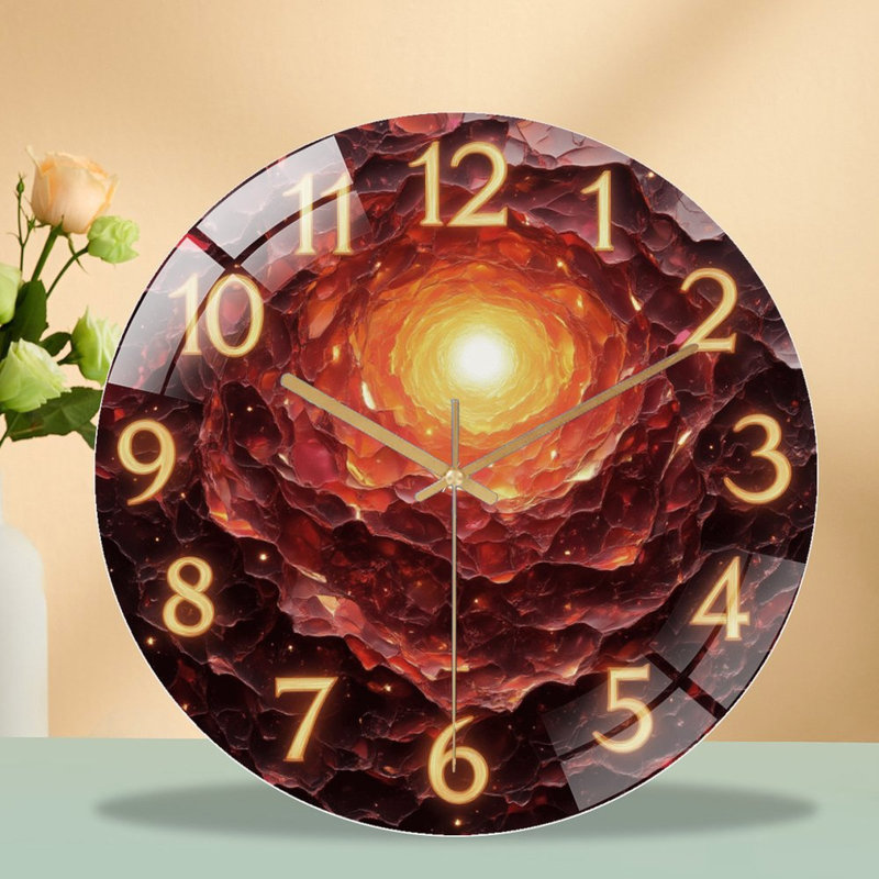 Horloge murale en verre 12 po