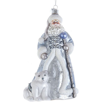 Ornement suspendu Bellisimo Santa avec ours polaire