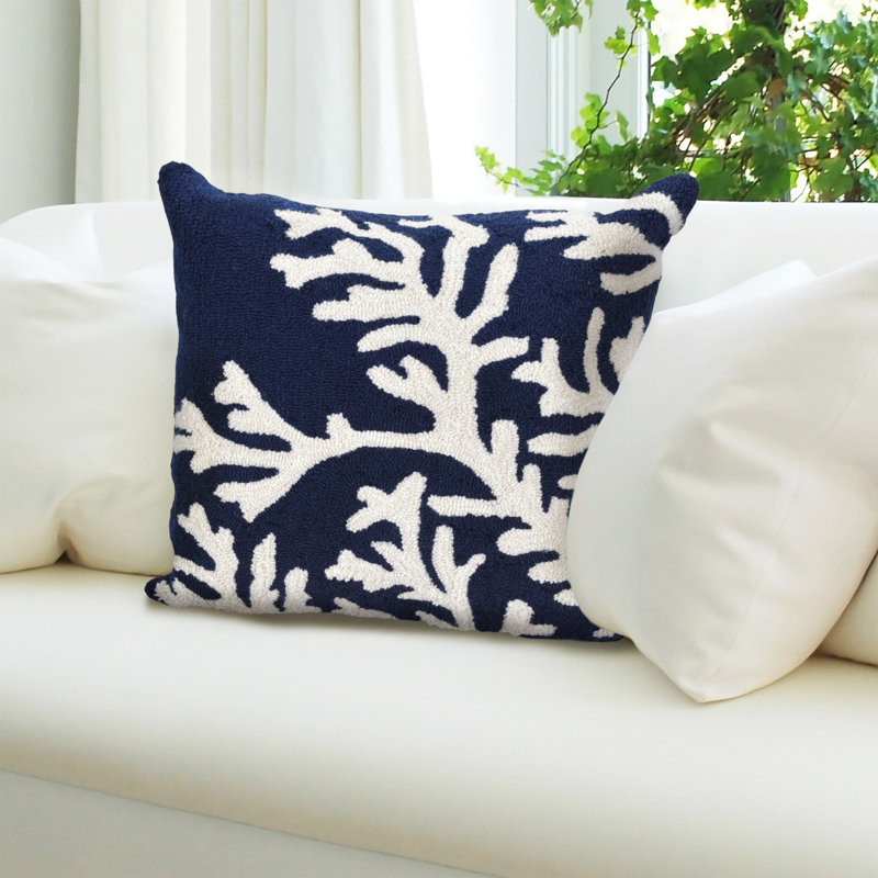 Outdoor Throw Pillow, Navy