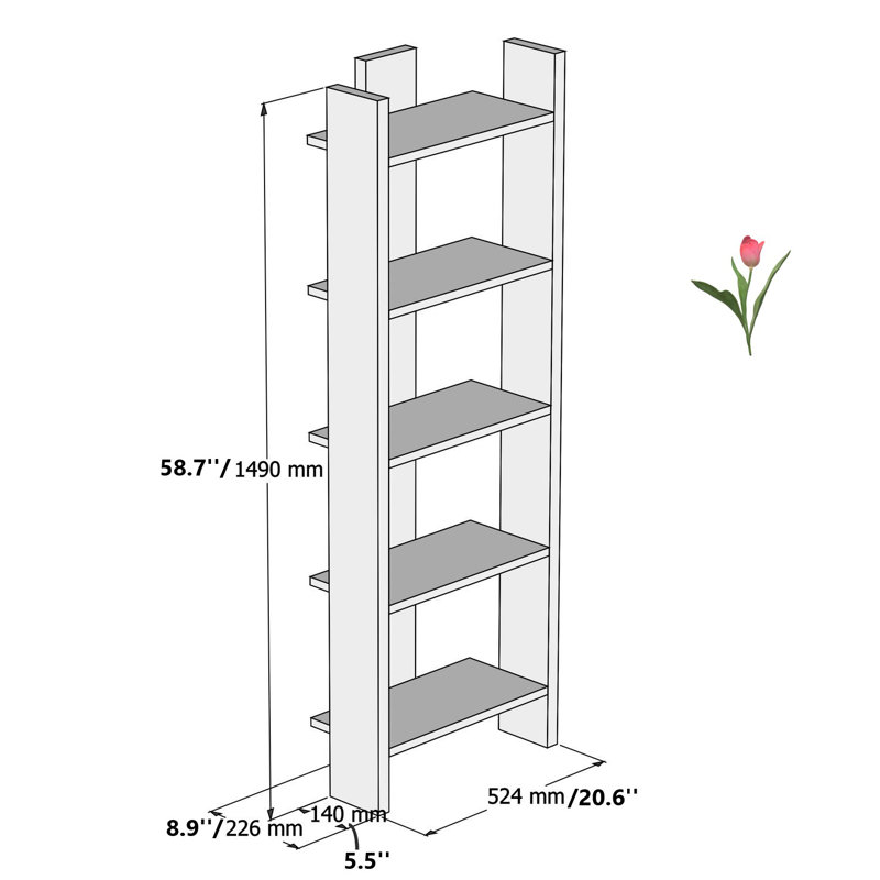 Jabreena Geometric Storage Bookcase
